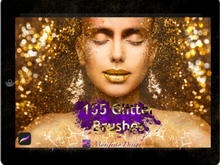 Load image into Gallery viewer, 155 Luxury Glitter Brushes for Procreate | Procreate Fur Brushes | Procreate Stamps | Procreate Brushes | Ipad Brushes | Procreate Palette
