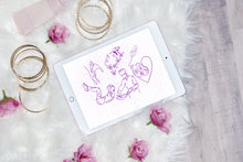 Load image into Gallery viewer, 30 Line Art Love  Procreate BUNDLE V16 | Line Art doodles procreate stamps | boho procreate stamps | commercial licence included
